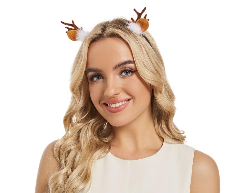 DS.DISTINCTIVE STYLE DS. DISTINCTIVE STYLE Reindeer Antlers Deer Ears Headband for Women Halloween Deer Antlers Costume Cute Hair Accessories - Image 4